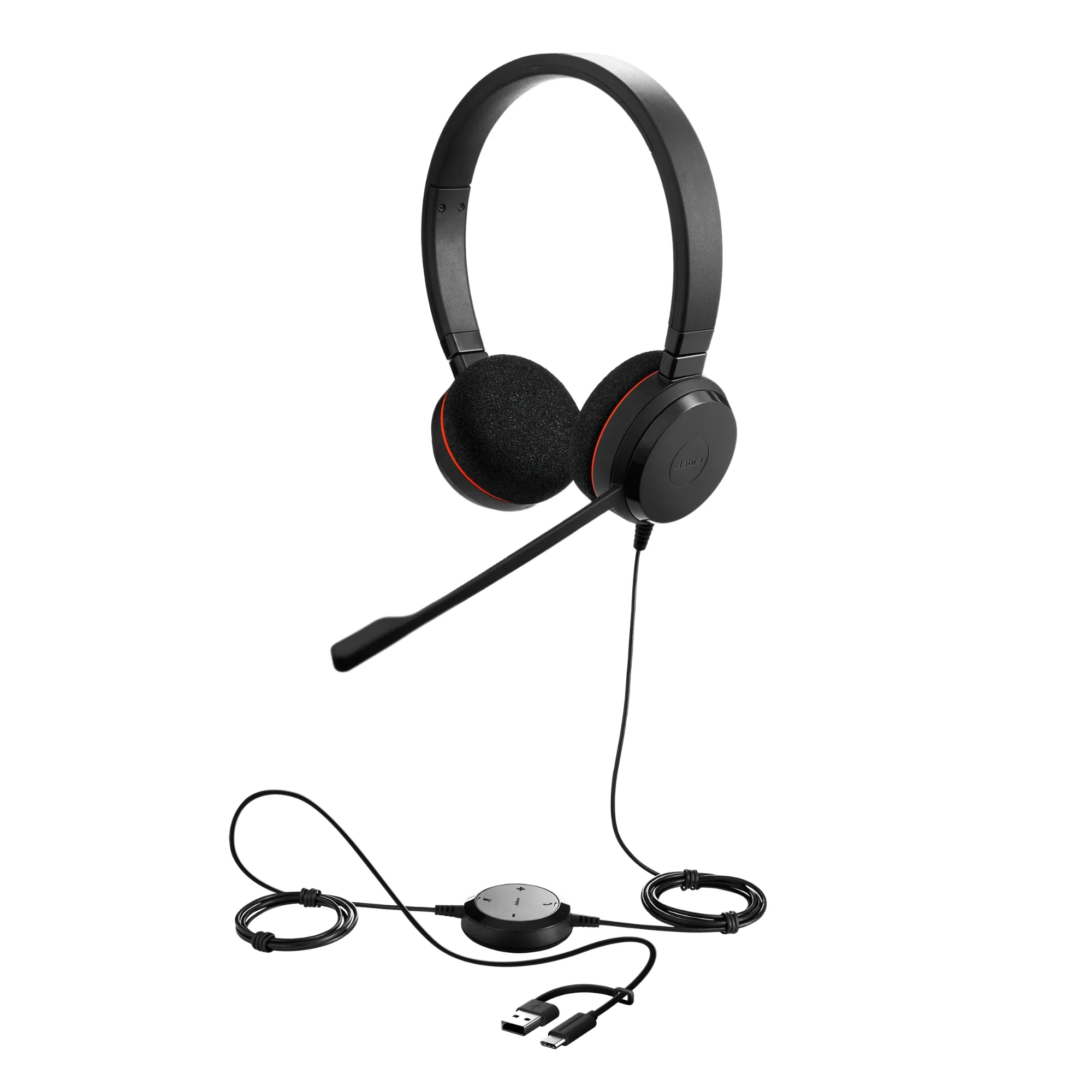 Auriculares Jabra Evolve 20 Estereo USB-C/A con unidad de control